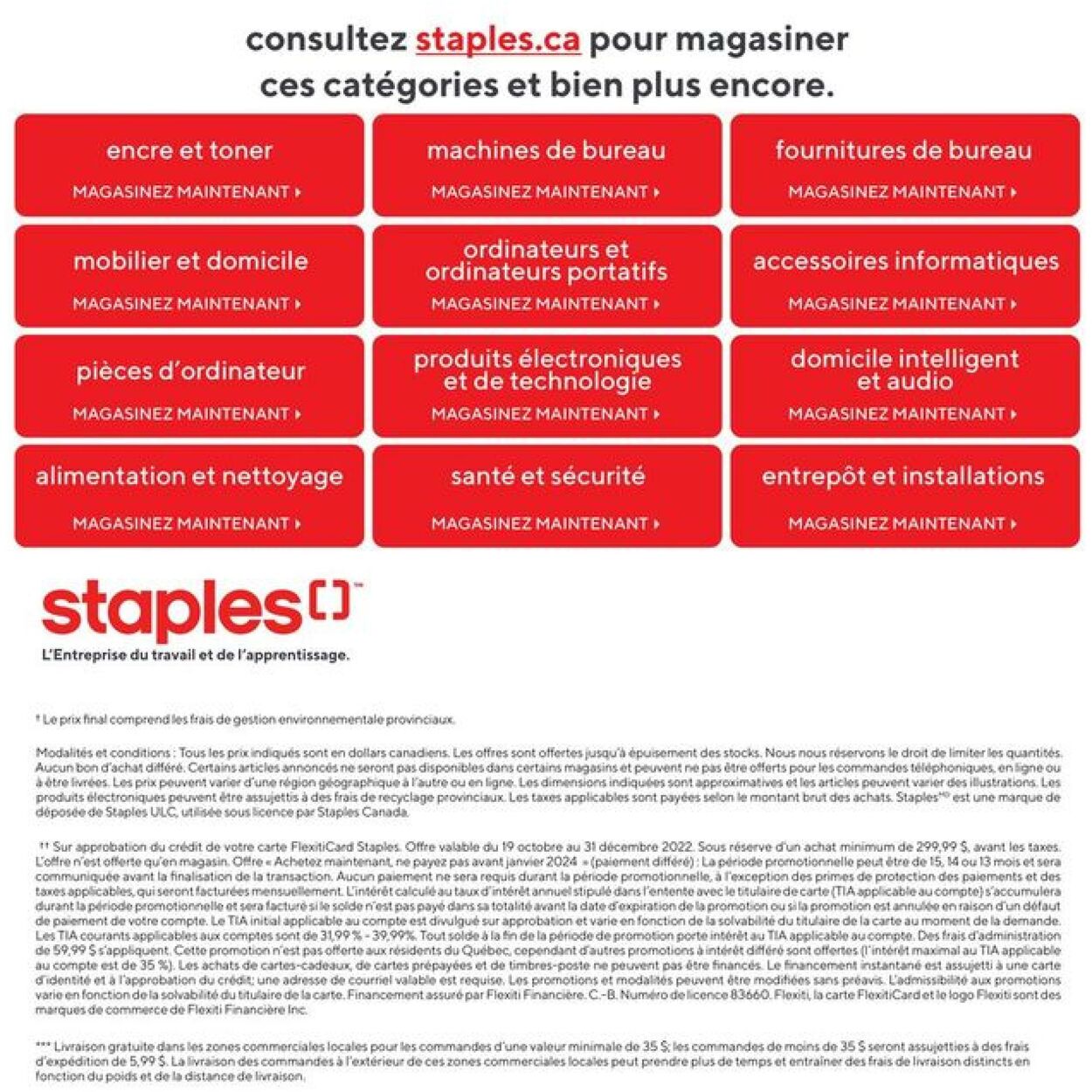 Circulaire Staples 16.11.2022 - 24.11.2022
