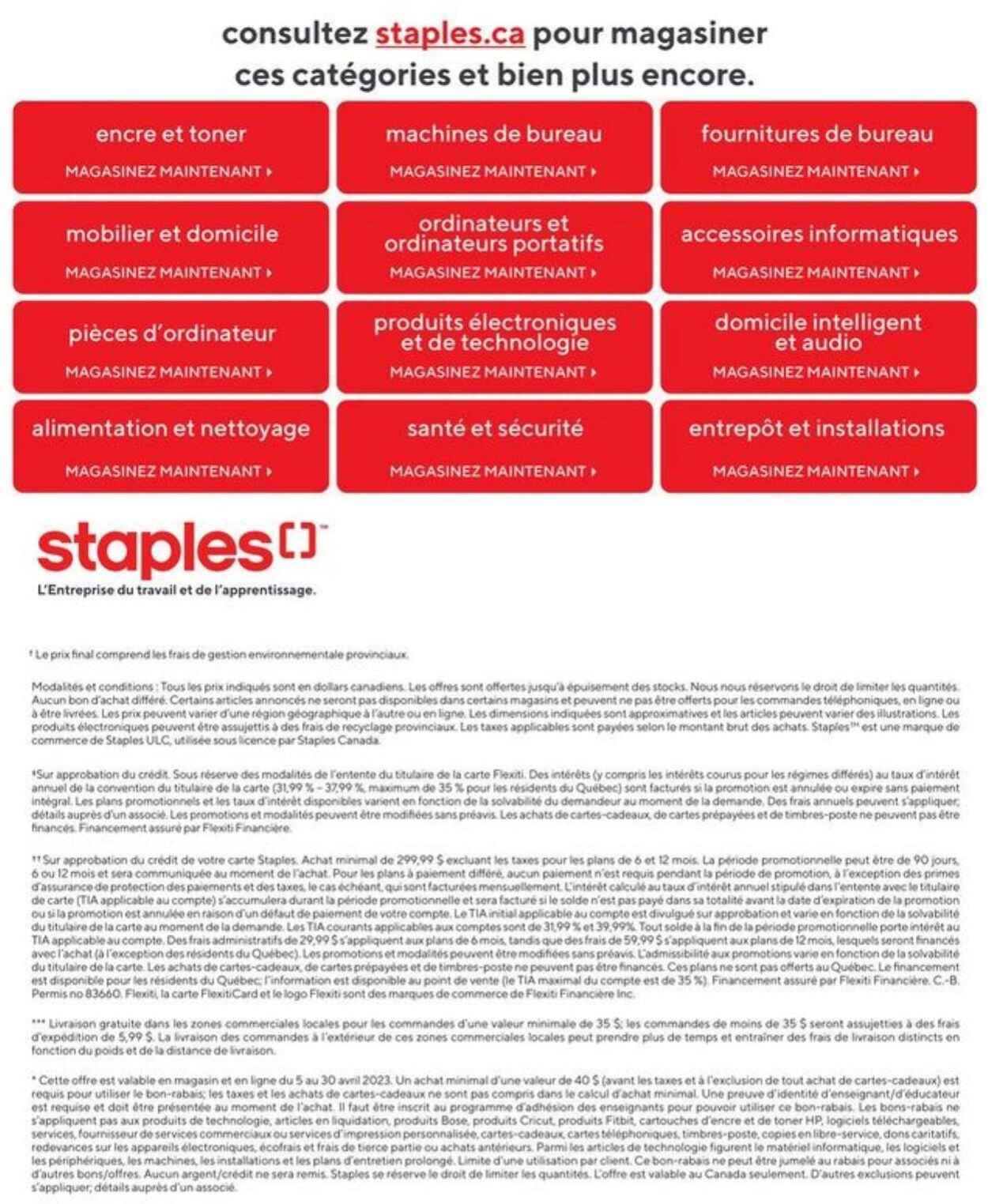 Circulaire Staples 19.04.2023 - 25.04.2023