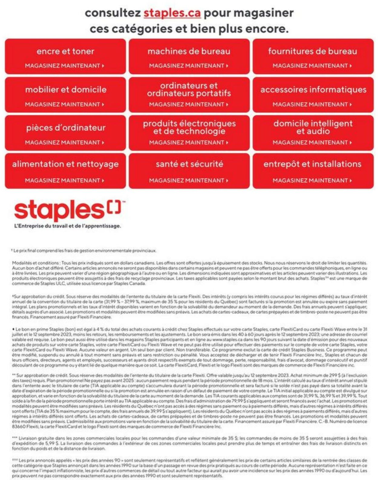 Circulaire Staples 30.08.2023 - 05.09.2023