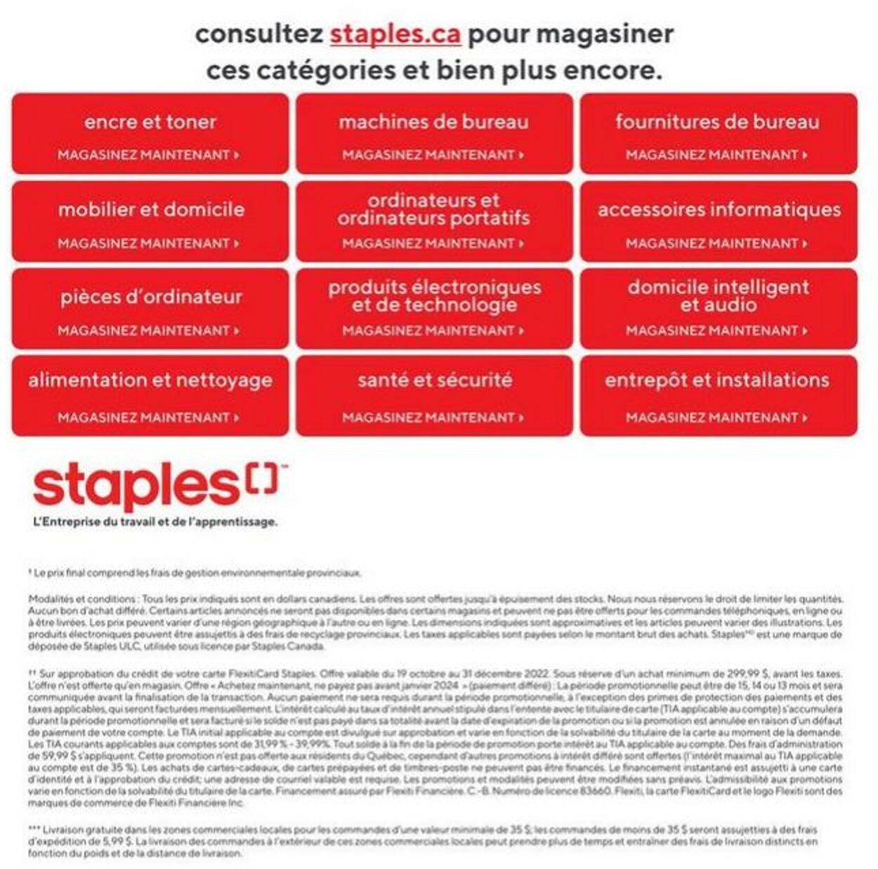 Circulaire Staples 14.12.2022 - 24.12.2022