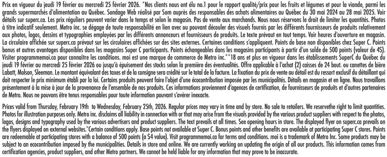 Circulaire Super C 19.02.2026 - 25.02.2026