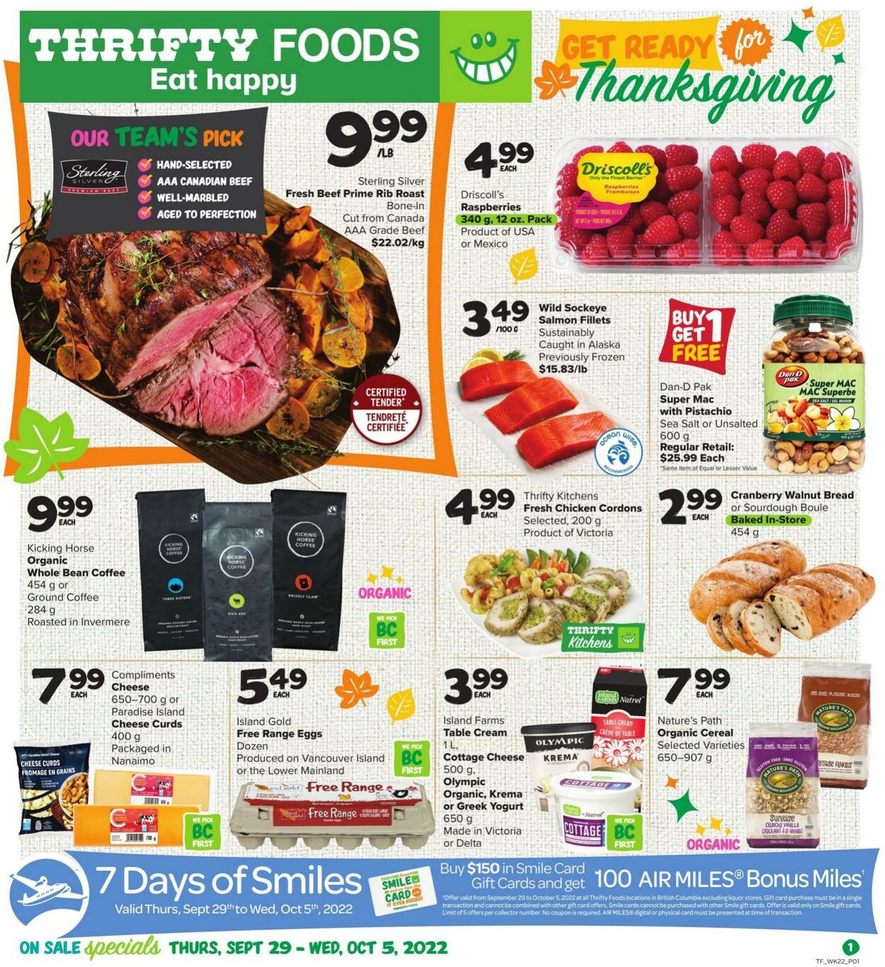 Circulaire Thrifty Foods 29.09.2022 - 05.10.2022