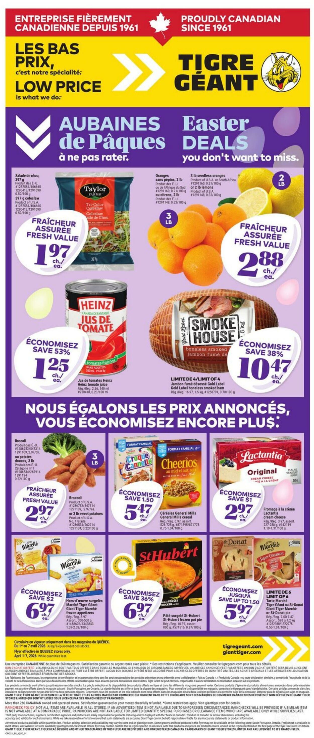 Circulaire Tigre Géant 01.04.2026 - 07.04.2026