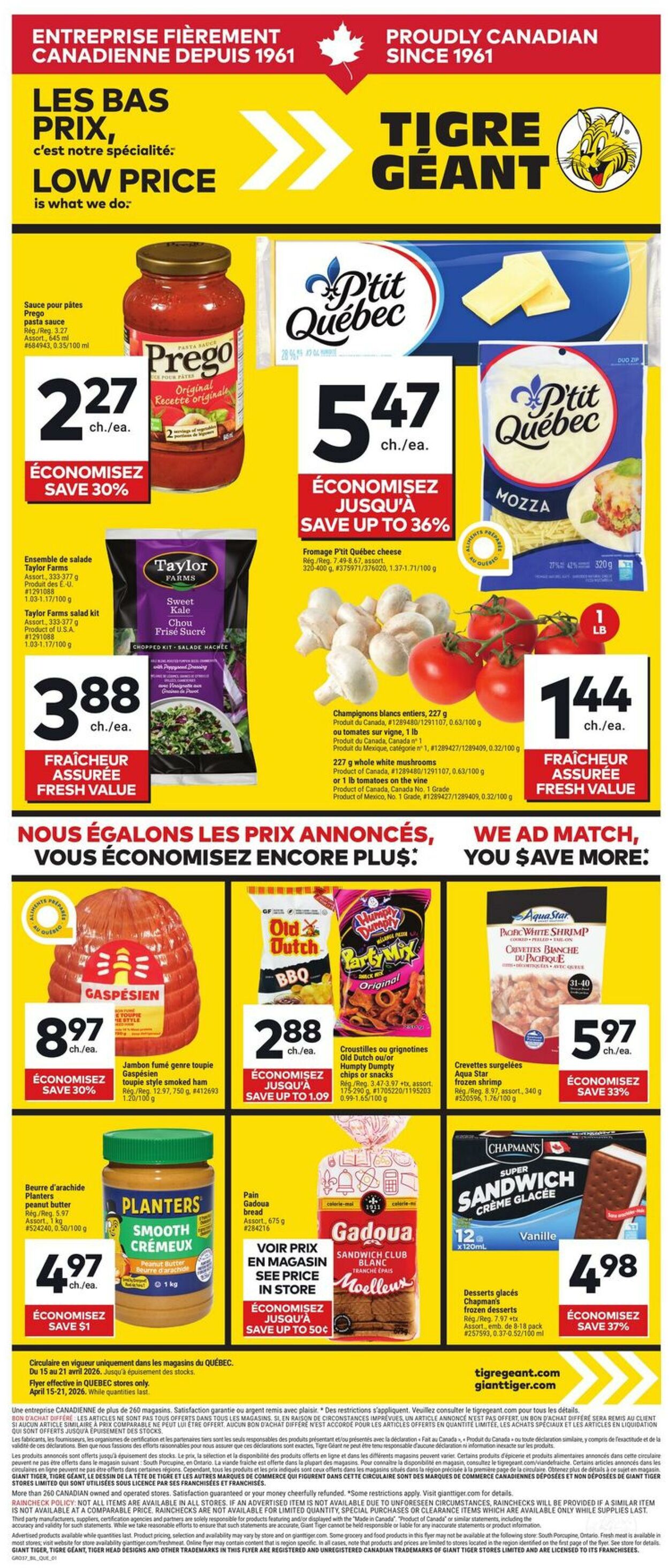 Circulaire Tigre Géant 15.04.2026 - 21.04.2026