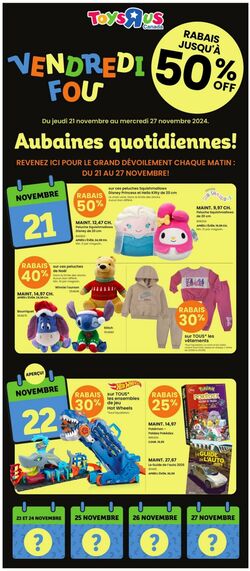 Circulaire Toys’R’Us 21.11.2024 - 27.11.2024