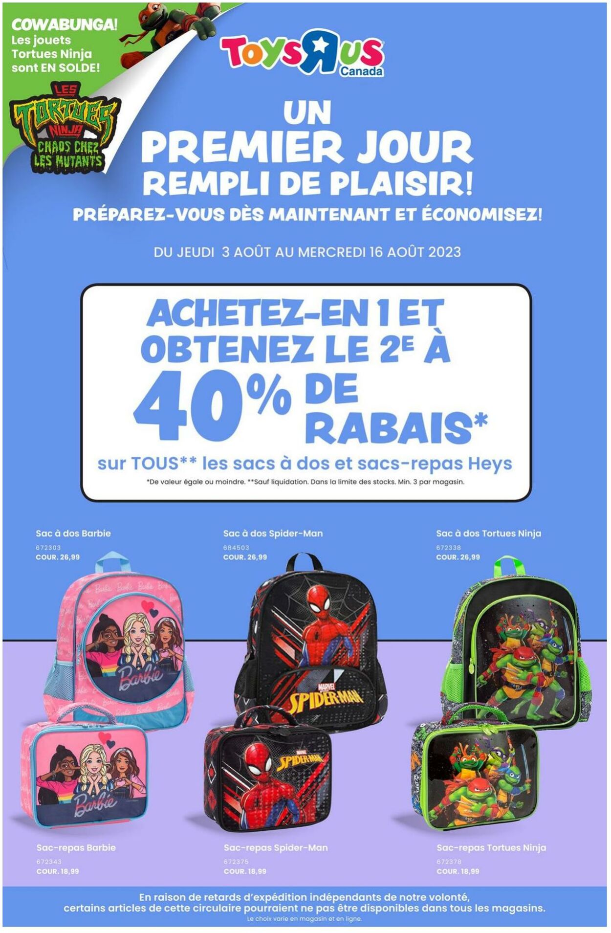 Circulaire Toys’R’Us 03.08.2023 - 16.08.2023