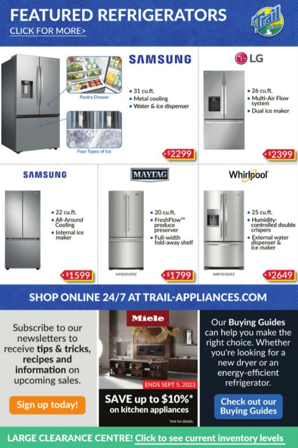 Circulaire Trail Appliances 31.08.2023 - 06.09.2023