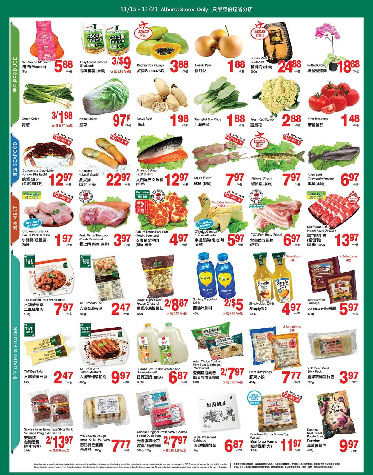 Circulaire T&T Supermarket 15.11.2024 - 21.11.2024