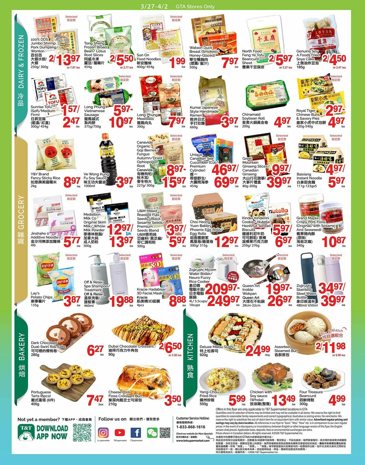 Circulaire T&T Supermarket 27.03.2026 - 02.04.2026