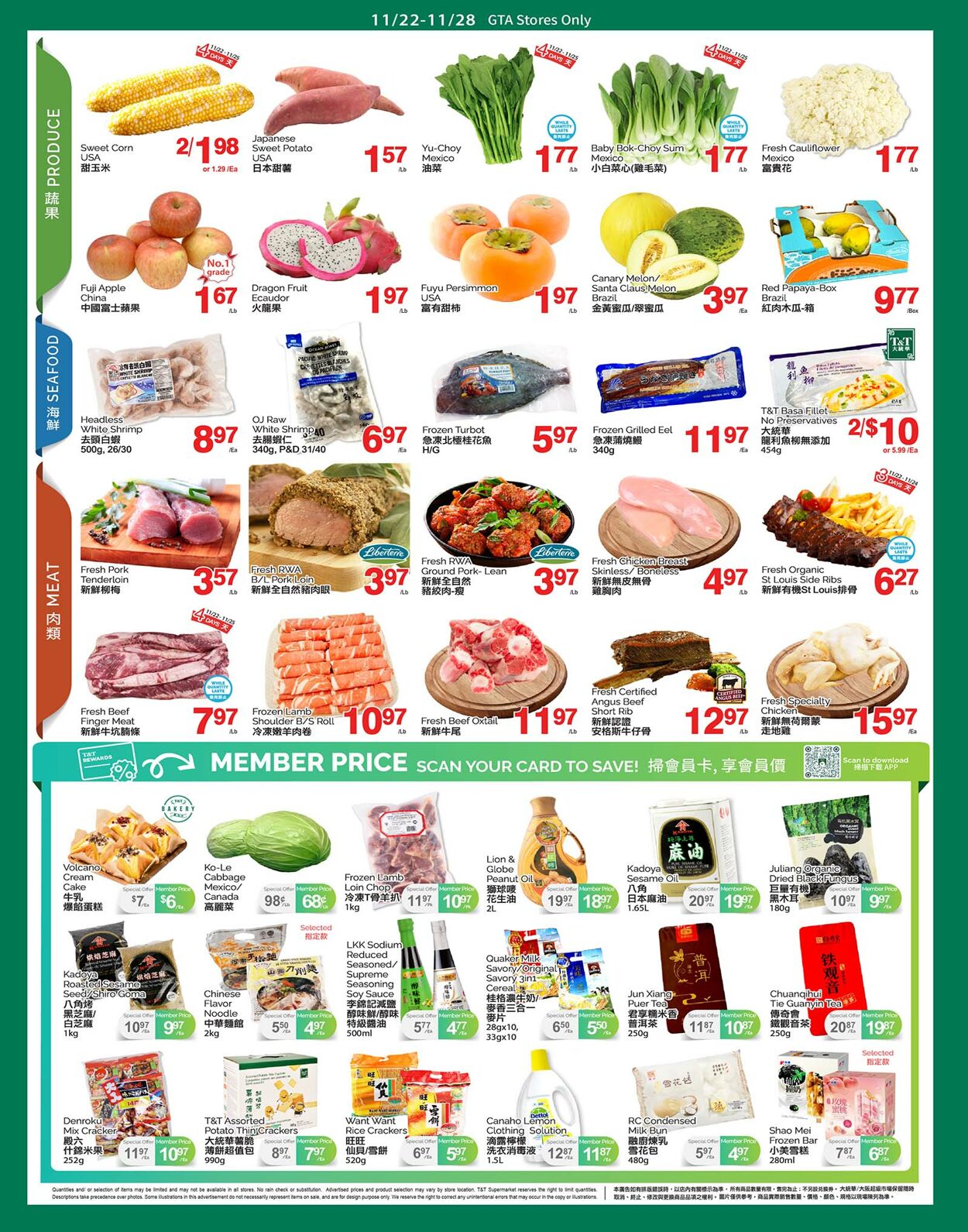 Circulaire T&T Supermarket 22.11.2024 - 28.11.2024