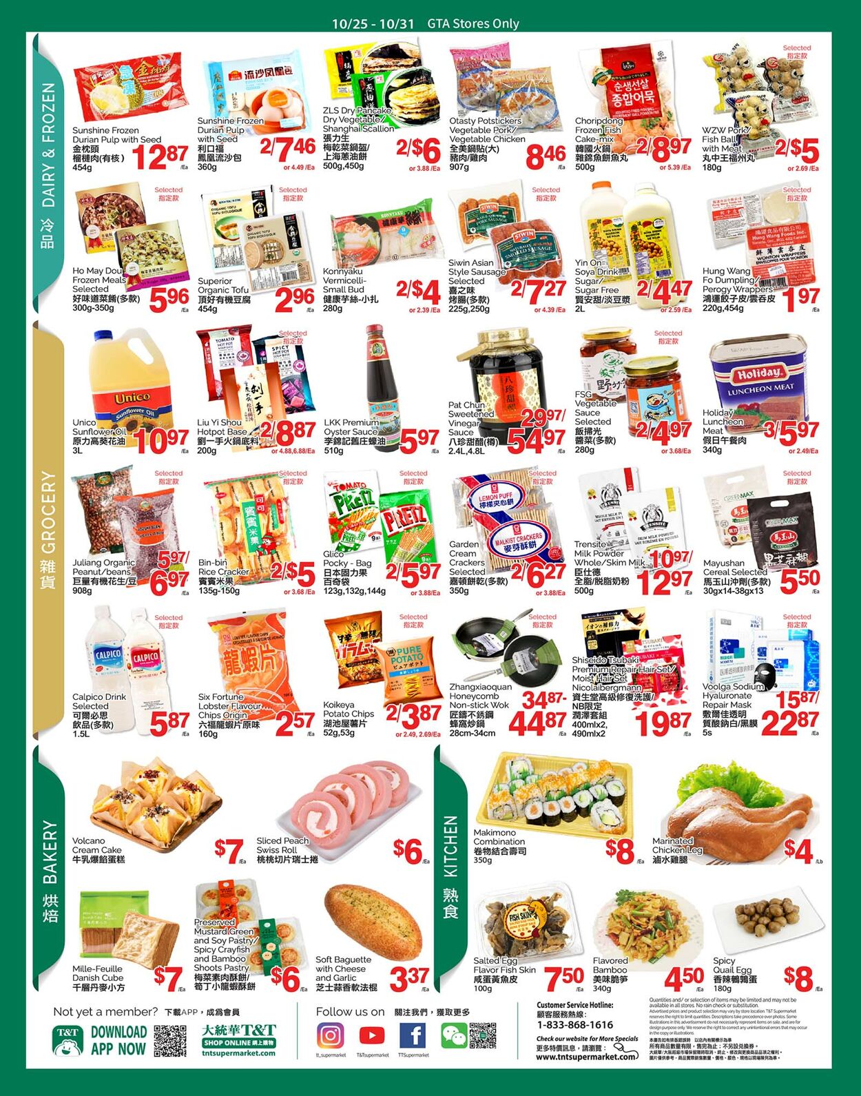 Circulaire T&T Supermarket 25.10.2024 - 31.10.2024