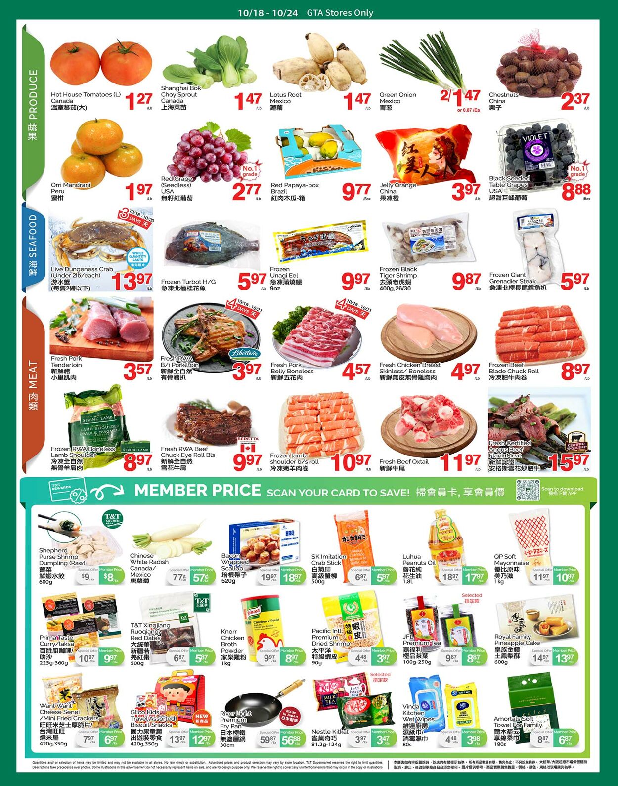 Circulaire T&T Supermarket 18.10.2024 - 24.10.2024