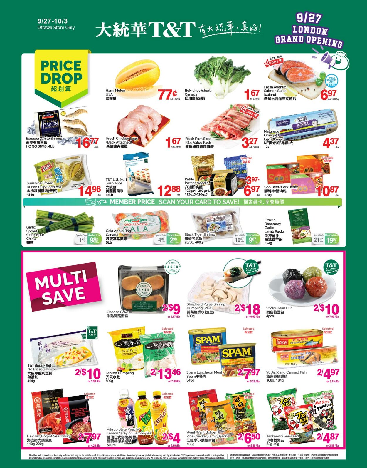 Circulaire T&T Supermarket 27.09.2024 - 03.10.2024