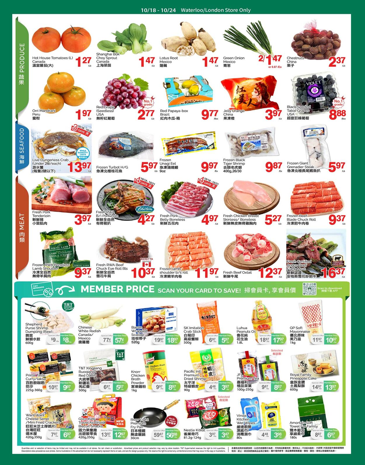 Circulaire T&T Supermarket 18.10.2024 - 24.10.2024