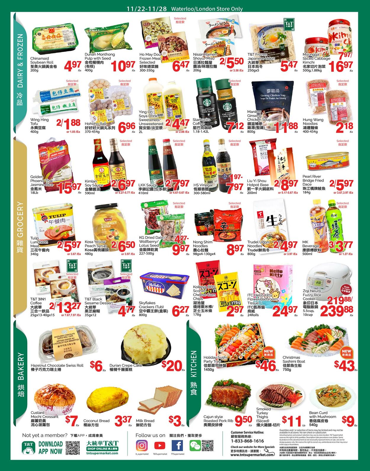 Circulaire T&T Supermarket 22.11.2024 - 28.11.2024