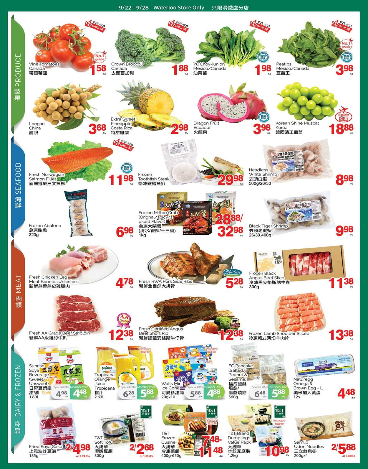 Circulaire T&T Supermarket 22.09.2023 - 28.09.2023