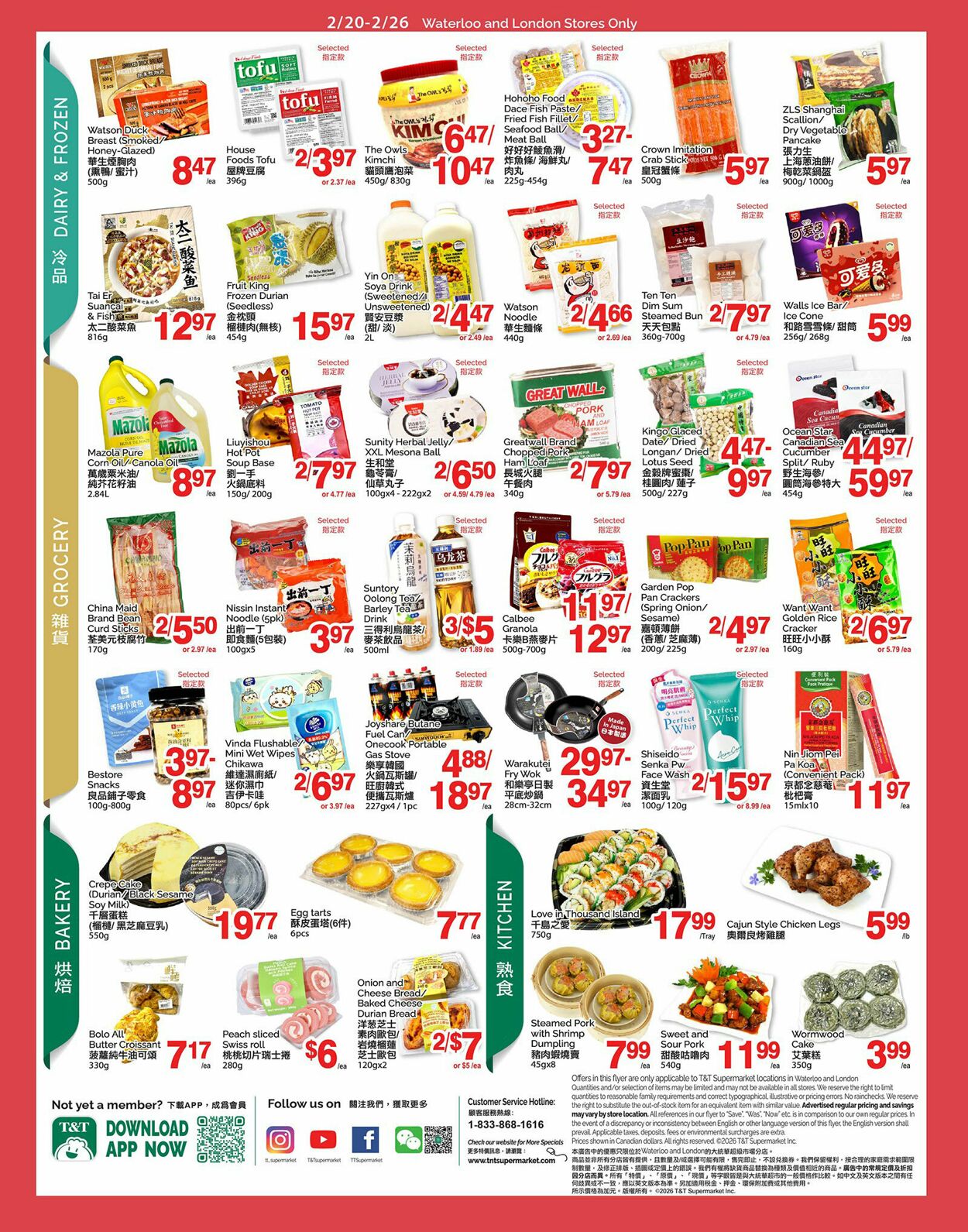 Circulaire T&T Supermarket 20.02.2026 - 26.02.2026