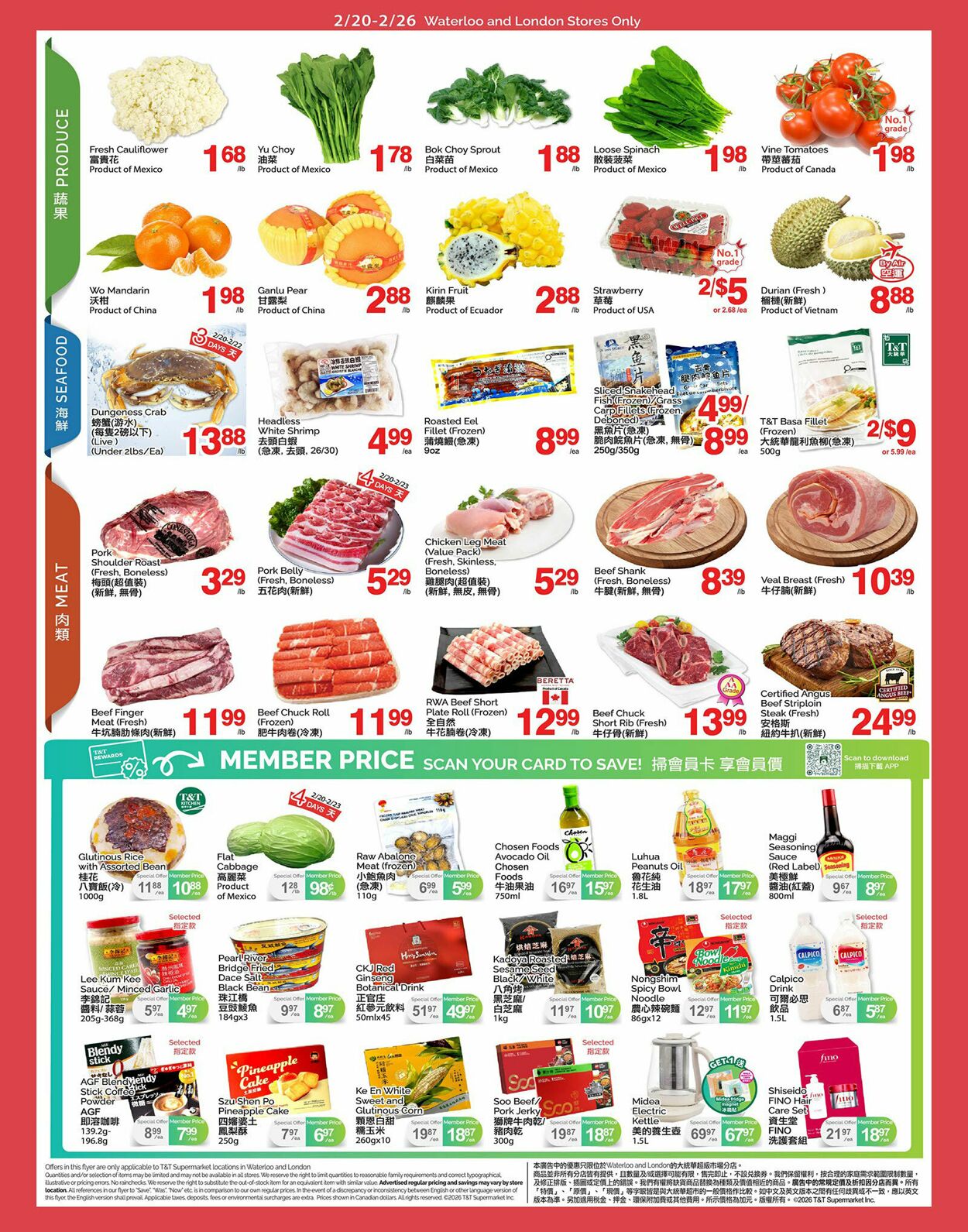 Circulaire T&T Supermarket 20.02.2026 - 26.02.2026