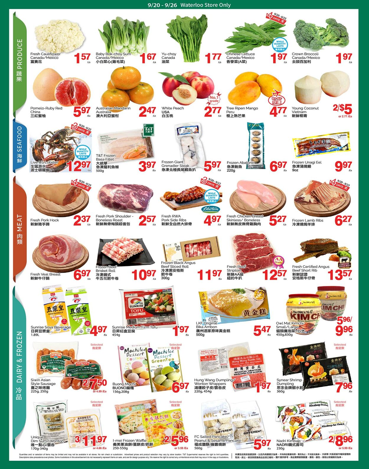 Circulaire T&T Supermarket 20.09.2024 - 26.09.2024