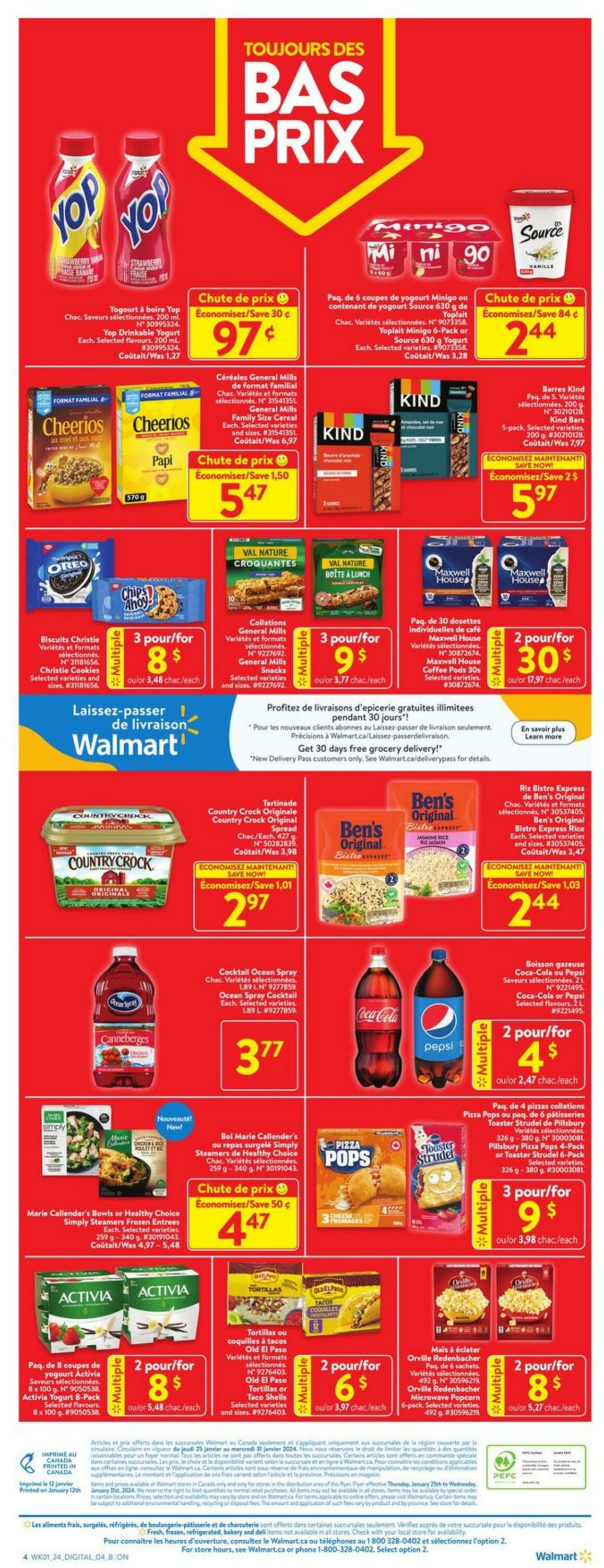 Walmart Circulaire Promotionnelle - Valable à Partir Du 25.01 Au 31.01 ...