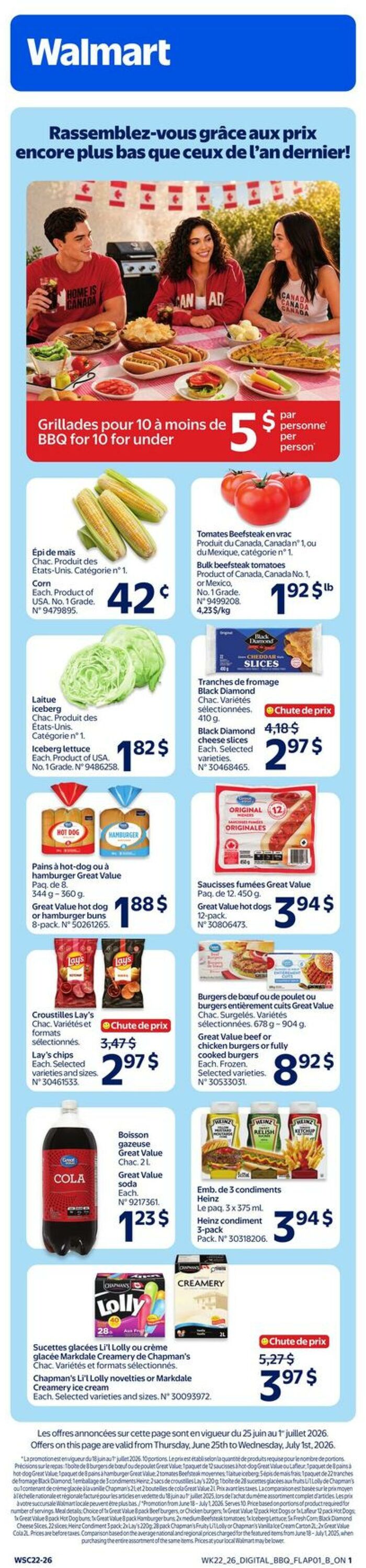 Circulaire Walmart 25.06.2026 - 01.07.2026