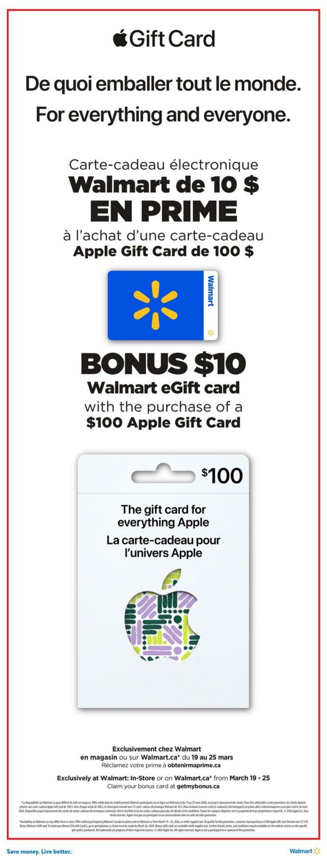 Circulaire Walmart 19.03.2026 - 25.03.2026