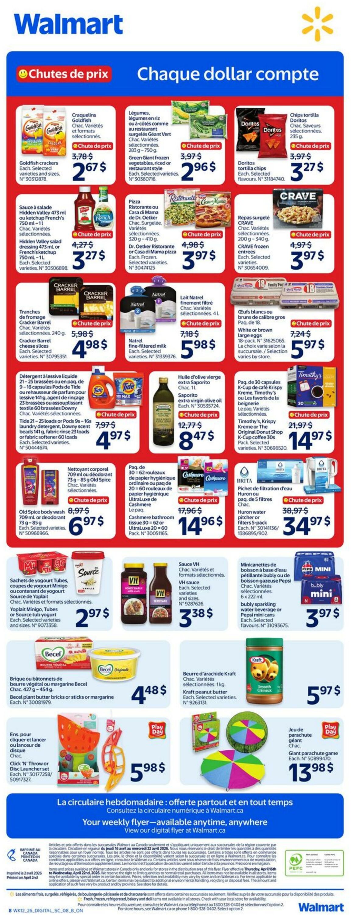 Circulaire Walmart 16.04.2026 - 22.04.2026
