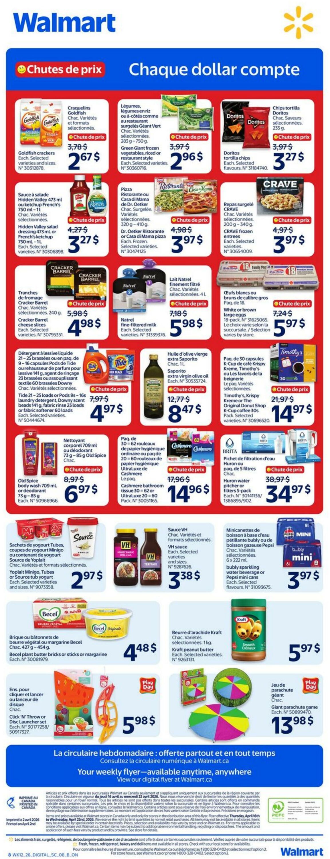 Circulaire Walmart 16.04.2026 - 22.04.2026