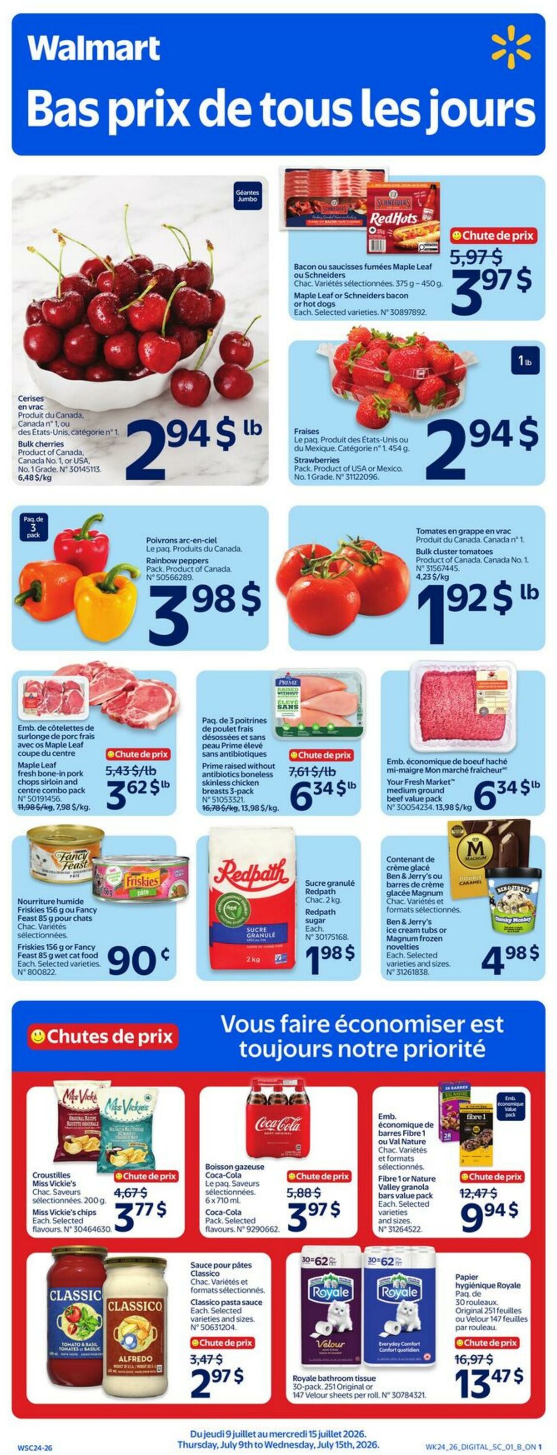 Circulaire Walmart - Circulaire du Supercentre 9 juil. 2026 - 15 juil. 2026